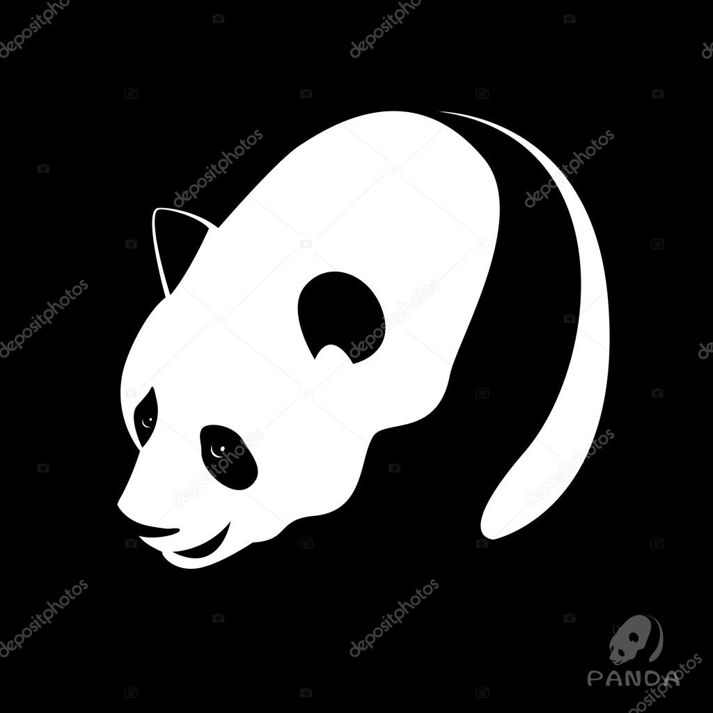 Vector image of a panda