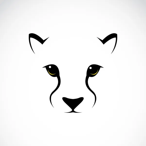 Vector image of an cheetah face — Stock Vector