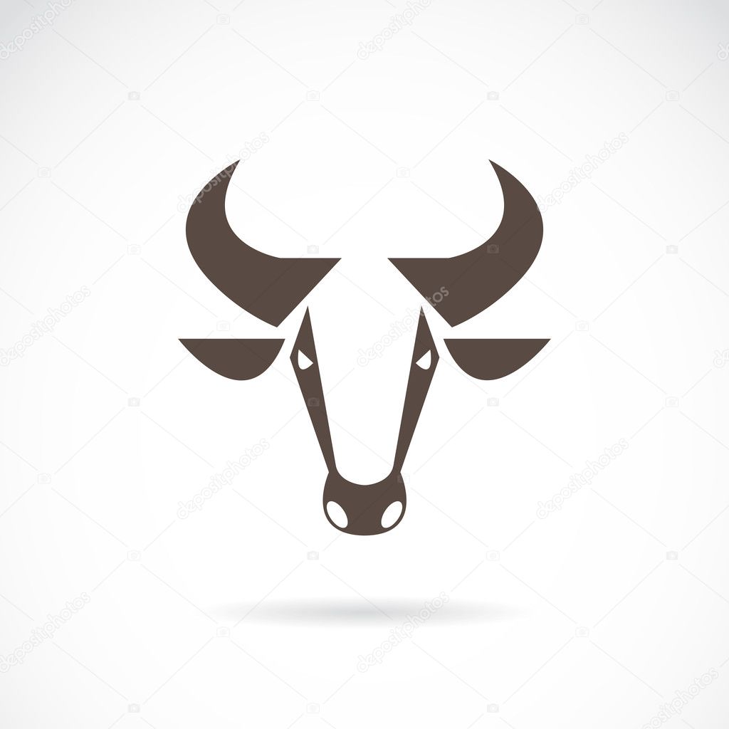 Vector image of an cow head