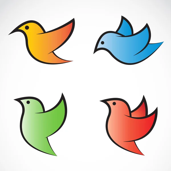 Set of vector bird icons — Stock Vector