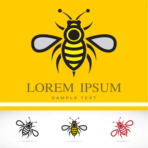 Conjunto de iconos de abeja vector — Archivo Imágenes Vectoriales