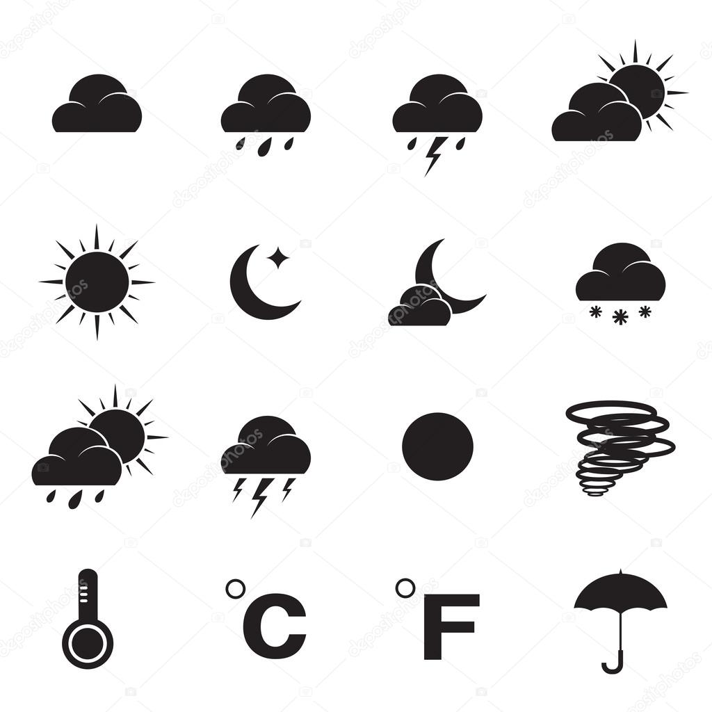 Vector weather icon set 