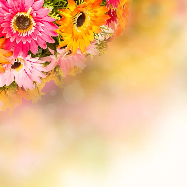 Blomsterbakgrunn. Falske blomster – stockfoto