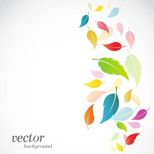 Design de folhas no fundo branco — Vetor de Stock