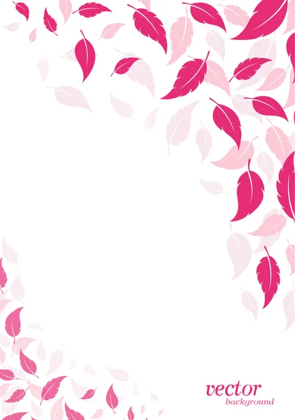 抽象的粉红色叶背景与地方为您的文本. — 图库矢量图片