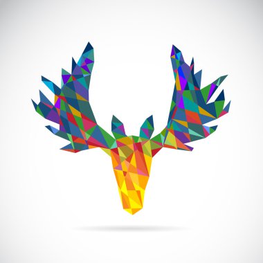 Vector image of an deer head design vector