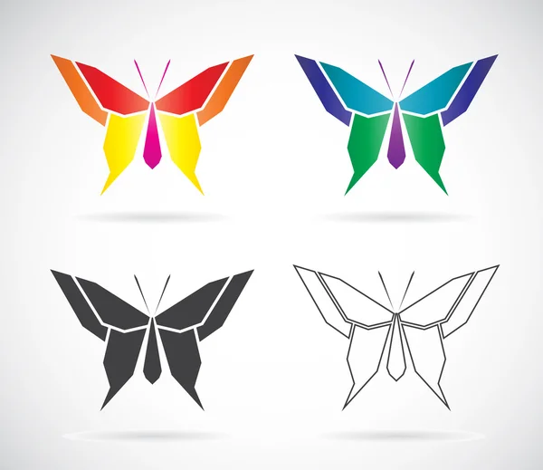 Grupo vectorial de mariposas — Archivo Imágenes Vectoriales