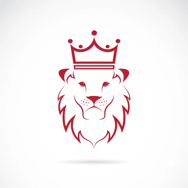 Imagen vectorial de un león coronado — Vector de stock