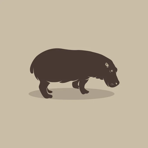Imagem vetorial de um hipopótamo — Vetor de Stock