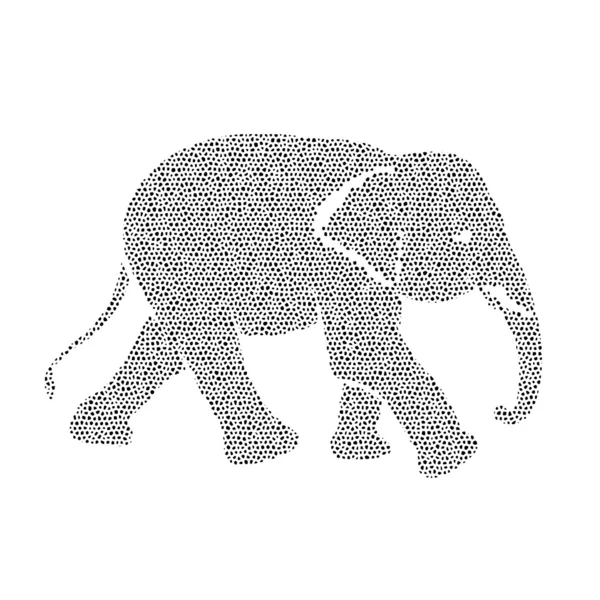 Image vectorielle d'un dessin d'éléphant — Image vectorielle