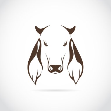 Vector image of cow head  clipart
