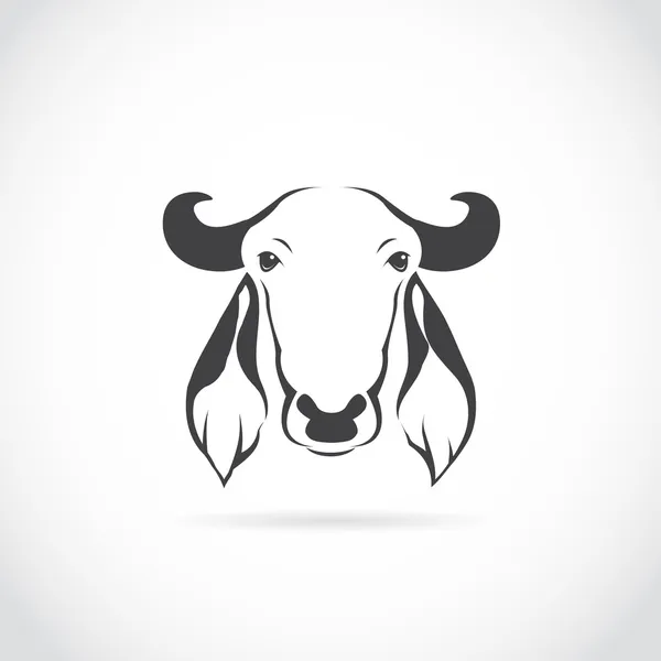 Imagen vectorial de la cabeza de vaca — Vector de stock