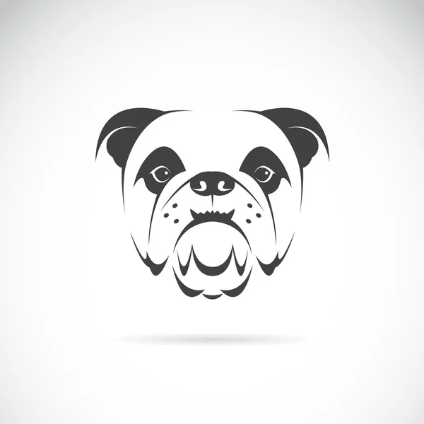 Vector image of an dog face (bulldog) — Stock Vector