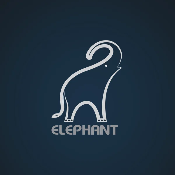 Imagen vectorial de un diseño de elefante — Vector de stock