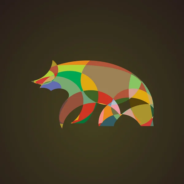 Immagine vettoriale di un disegno di orso — Vettoriale Stock