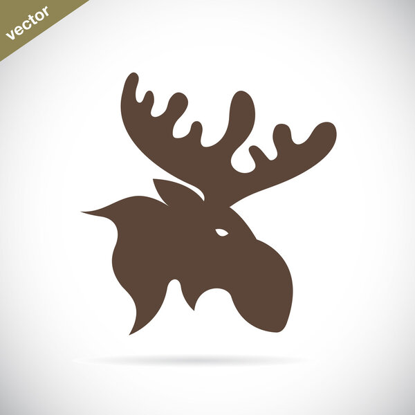 Vector images of moose deer head 