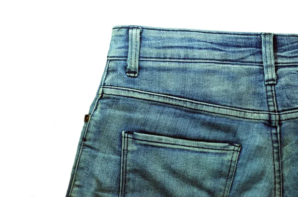 Denim Pocket Primer plano - textura de fondo de los vaqueros —  Fotos de Stock