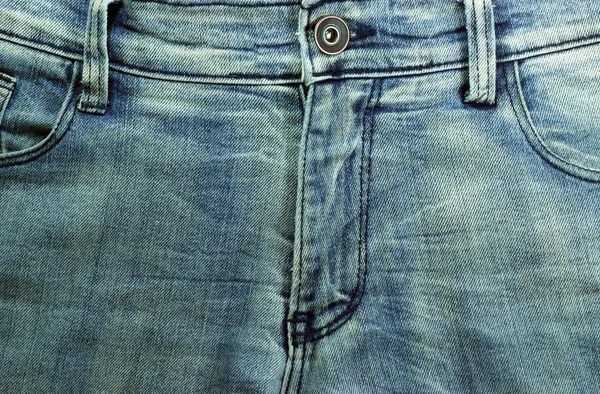 Blauwe denim jeans textuur. — Stockfoto