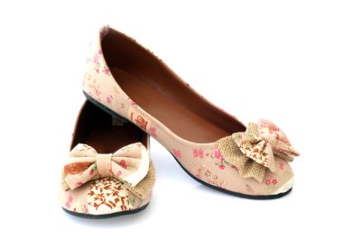 güzel kadın ayakkabısı beyaz izole 