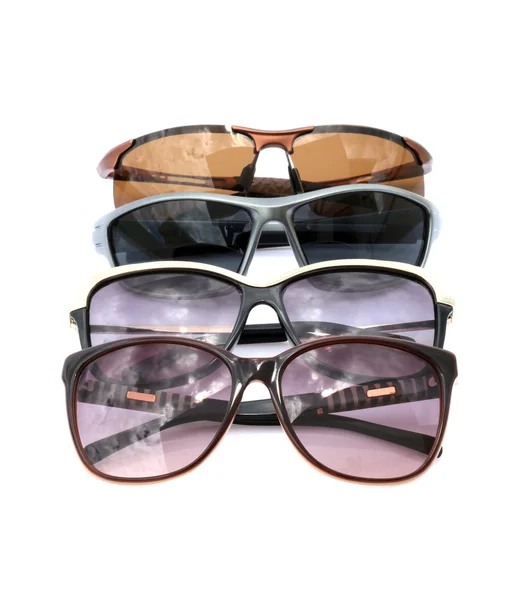 Beautiful sunglasses group isolated on white — Stock Photo, Image