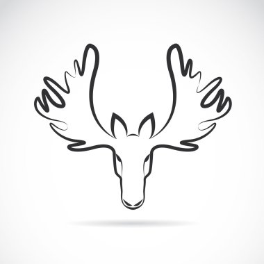 Vector images of moose deer head vector