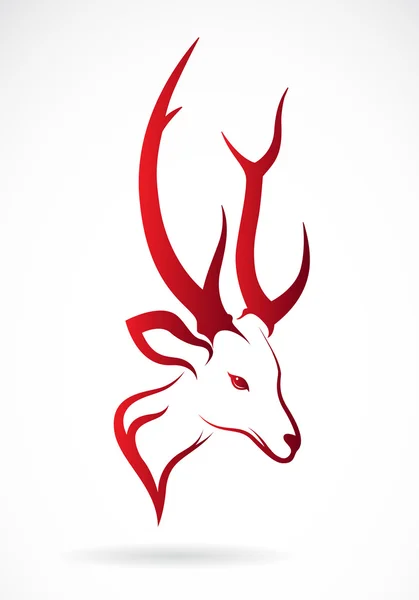 Vector image of an deer head on a white background — Stock Vector
