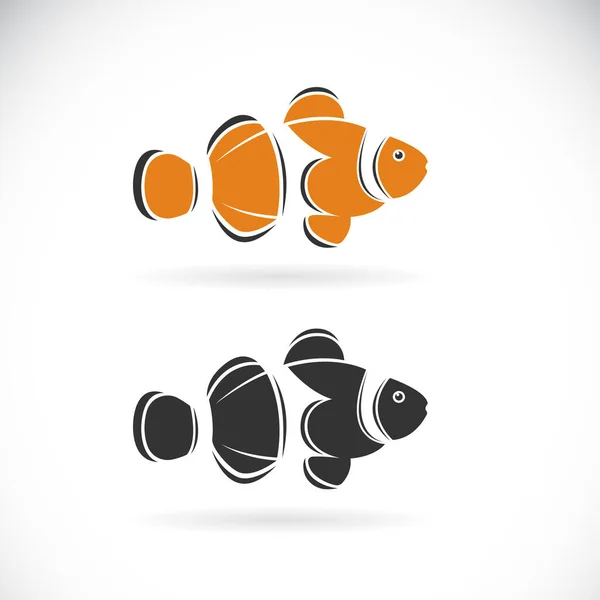 Wektor Projektu Clownfish Białym Tle Łatwa Edycja Ilustracji Wektora Warstwowego — Wektor stockowy