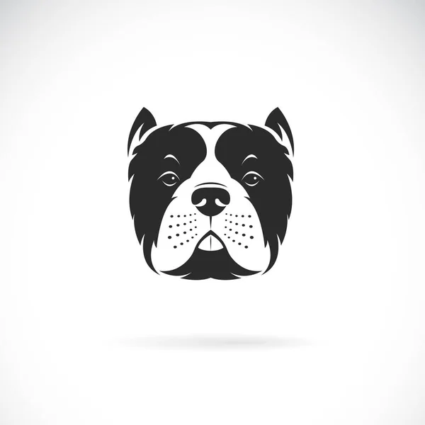 Vector Dog Pitbull Head Design White Background Pet Animals Easy — Stockový vektor