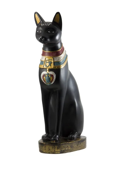 Statuetta del gatto egiziano nero — Foto Stock