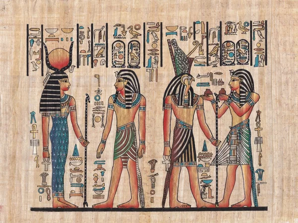 Original ägyptischer Papyrus Stockbild