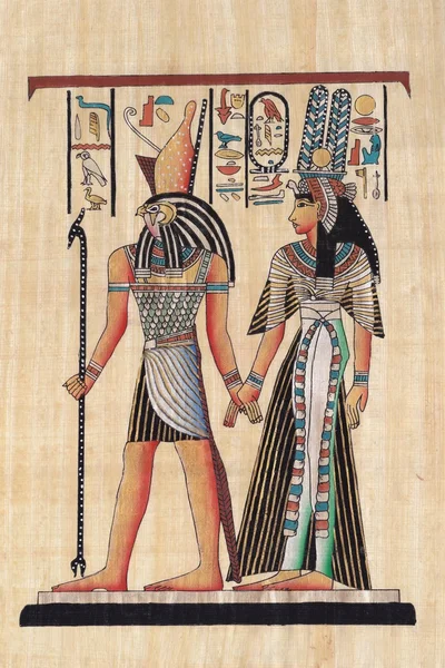Original ägyptischer Papyrus Stockfoto