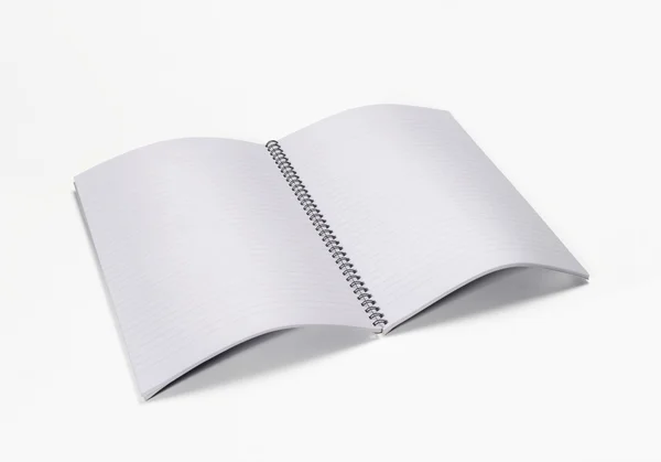 Na białym tle notebook na białym tle. — Zdjęcie stockowe