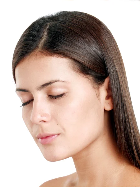 Retrato de uma bela jovem e fresca mulher latina . — Fotografia de Stock