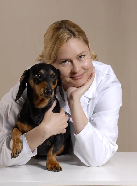 Donna veterinaria . — Foto Stock