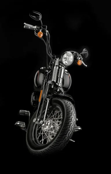 Motocicletă pe fundal negru — Fotografie, imagine de stoc