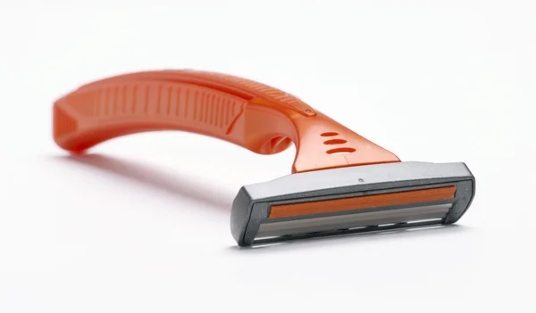 Disposable razor on white background — Stock Photo, Image