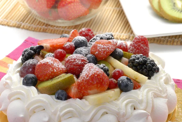 Fruits de forêt gâteau détail — Photo