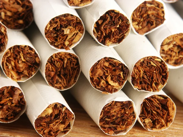 Extreme closeup of cigarettes detail — Stock Photo, Image