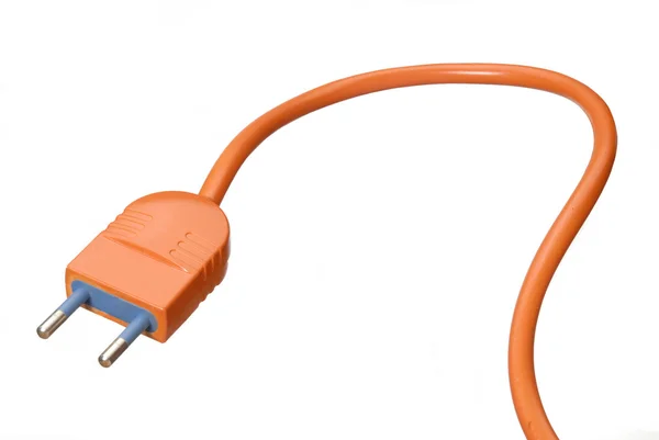 Orange electrical plug — Stock Photo, Image