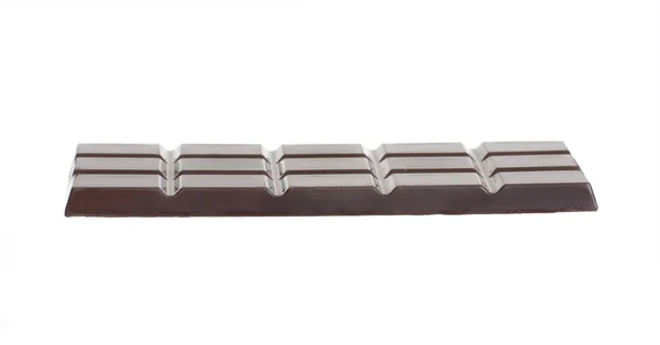 Barra de chocolate no fundo branco. — Fotografia de Stock