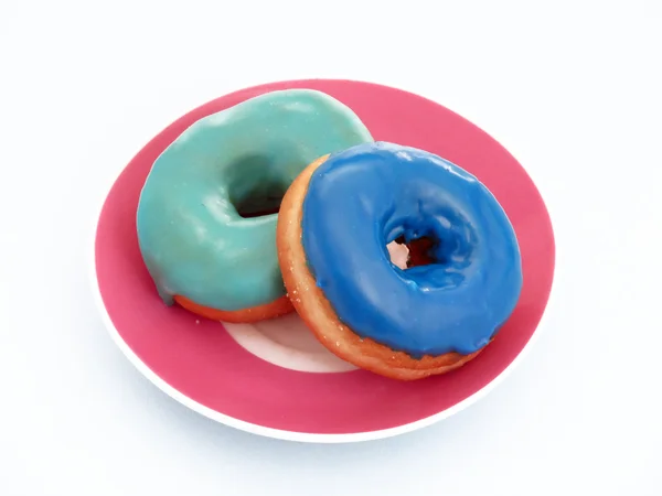Colored dough nuts — Stock Photo, Image