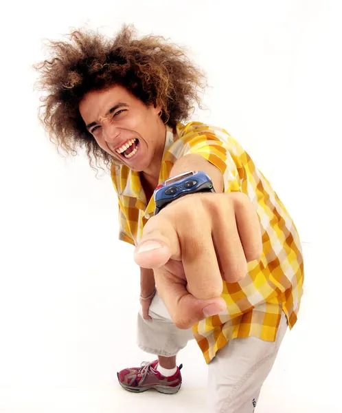 Particular style young man portrait — Stock Photo, Image