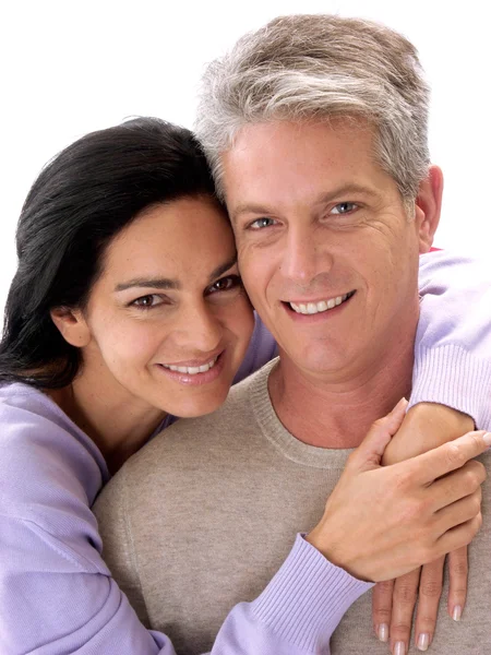 Adult hispanic couple joying together — Stock Photo, Image