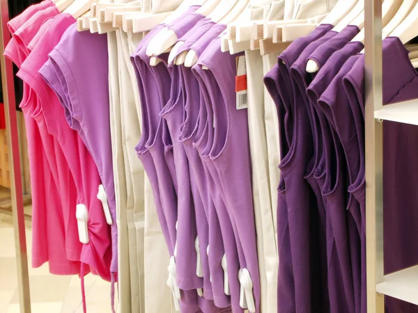 Fashion clothes in a shop — Stock Photo, Image