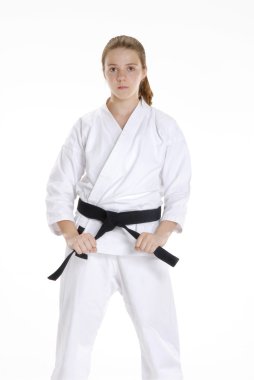 Dövüş sanatları kız portrait.karate kız portrait.martial sanat ve karate çocuk portresi.