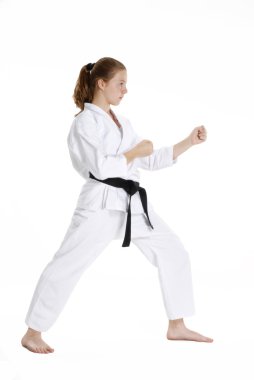 Dövüş sanatları kız portrait.karate kız portrait.martial sanat ve karate çocuk portresi.