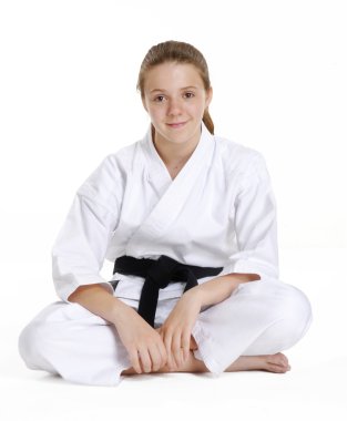 Dövüş sanatları kız portrait.karate kız portrait.martial sanat ve karate çocuk portresi.