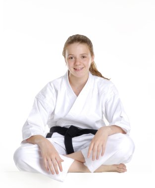 Dövüş sanatları kız portrait.karate kız portrait.martial sanat ve karate çocuk portresi.
