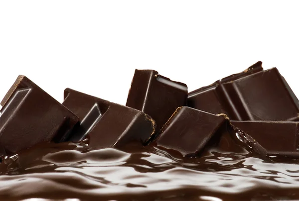 Derretimiento de barras de chocolate — Foto de Stock