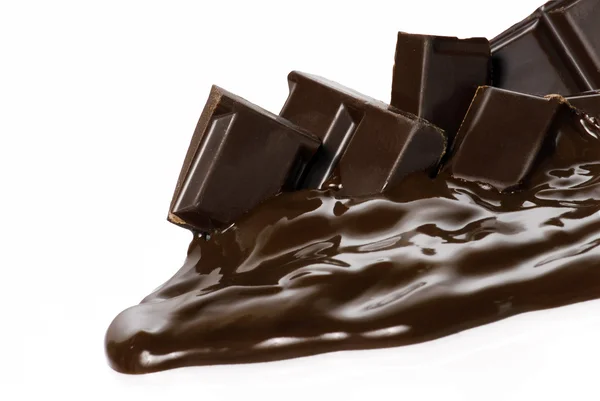 Melting chocolate bars — Stock Photo, Image